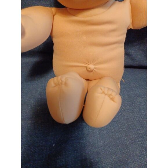 Vintage Cabbage Patch Kids Doll Dimple Brown Eyes Bald Signed 1978 1982 13" - Picture 3 of 12